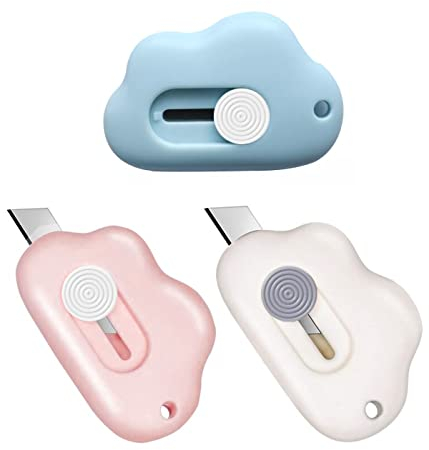 3PCS Cutter standard, Box Cutter, Ouvre-lettre, Couteau de papeterie, Mini coupe-papier portable, couteaux utilitaires, couteaux à tapis