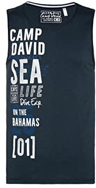 Camp David Herren Muskelshirt mit Logo-Artwork Ocean Navy XL