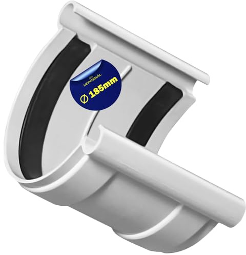PVC regnrännkontakt med 185 mm Diameter PVC - 10 års garanti - MONTERAL