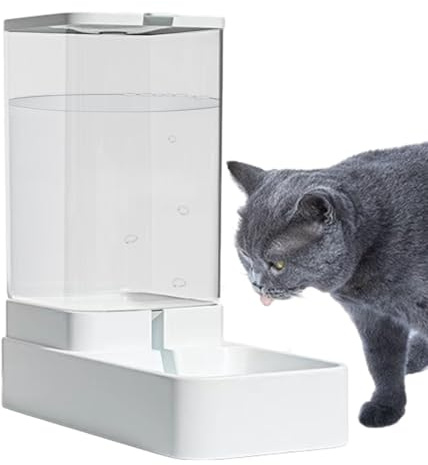 Distributeur Eau Chat Automatique | Distributeur Eau Chien | Ensemble De Mangeoires pour Animaux De Compagnie | Distributeur d'eau pour Chien Et Chat, 3,8 L, Mangeoire par Gravité pour Abreuvoir
