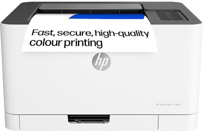 HP Colour Laser 150nw Wireless Printer | White | Easy mobile printing with the Smart app | World’s smallest colour laser in its class | USB 2.0 high speed connectivity | Speeds up to 18/4 ppm in A4