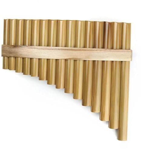 Panflöjt Handgjord Panflöjt För Folkmusikinstrument Originalfärg C-nyckel Träblåsinstrument 15 Rör(R)