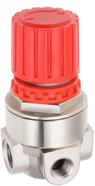 Be In Your Mind Regulador de Presión de Compresor de 1/4 Reductor de Presión de 3 Orificios AB-9051116 Compatible con Stanley Bostitch (dos Orificios Grandes Y Un Orificio Pequeño)