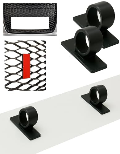 Soporte Matrícula para Parrillas RS/Portamatriculas Invisible Universal para RS RS3 8V 8P,RSQ3 8U,RS4 B5 B7 B8,RS5 B8 B9,RS6 C5 C6 C7,RS7 C7,TTRS 8J 8S,R8 Parrillas hasta Año 2020 2 Uds (24-30 mm)
