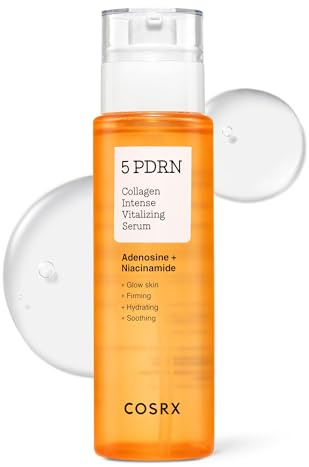 COSRX 5 PDRN Collagen Intense Vitalizing Serum, straffendes Glow Serum mit 5 PDRN & niedermolekularem Kollagen, feuchtigkeitsspendend & hydratisierend, für ebenmäßige Haut, Korean Skincare, 100 ml