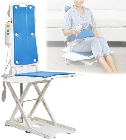 Silla elevadora eléctrica, resistente al agua IP68, para bañera, dispositivo de asistencia para personas mayores y discapacitadas, con elevación de hasta 50 cm y capacidad de carga de hasta 136 kg