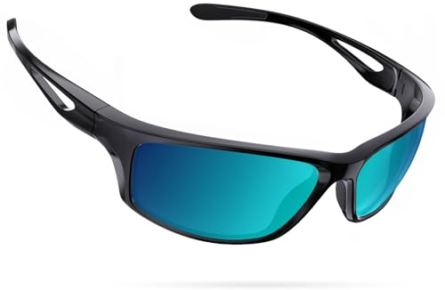 CHEREEKI Fahrradbrille Herren Damen, TR90 Unbreakable Frame Polarisierte Sonnenbrille mit UV400 Schutz, Radsportbrillen Sportbrille für Radfahren Golf Baseball Laufen Wandern Angeln