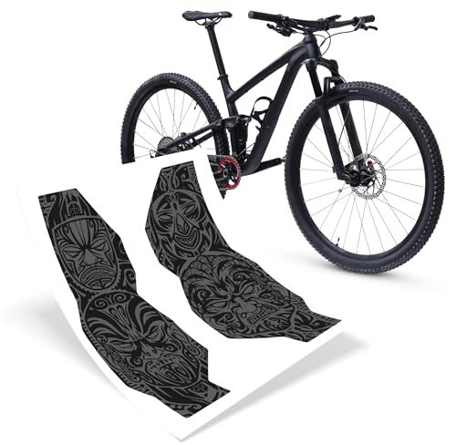 Riesel Design® - „Fork:Tape 3000“ Gabelschutz Fahrrad - Stylische Fahrrad Schutzfolie 2 selbstklebenden Shapes/MTB Gabelschutz für Feder- & Starrgabeln - Maori