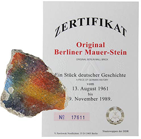 United1871 ORIGINAL Berliner Mauer-Stein | authentisches Stück mit Echtheitszertifikat | Handarbeit direkt aus Berliner Manufaktur