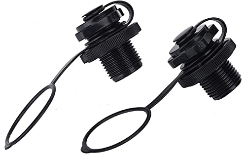 2Pcs Inflatable Boat Valve, Inflatable Boat Spiral Air Plug, Air Mattress Kayak Raft Plug Replacement Screw Air Valve Boston Valve for Rubber Dinghy Pool Airbeds