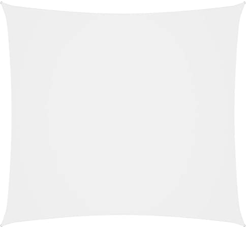 vidaXL Toldo Parasol Lona Protector Solar Sombra de Patio Jardín Terraza Balcón Parque Exterior de Vela Cuadrado de Tela Oxford Blanco 4x4 m