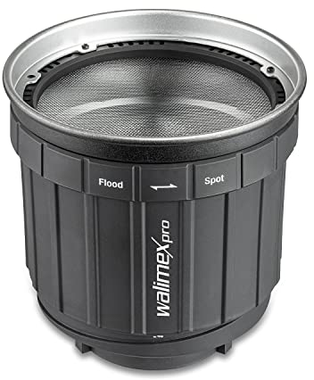 Walimex pro Zoomspot Vorsatz 2X Bowens Mount - Stufenlos Verstellbares Spotlicht von 12° bis 40°, für LEDs bis 350W, Hitzebeständig bis 100°C, Kompatibel mit Bowens/Walimex Pro-Anschlüssen