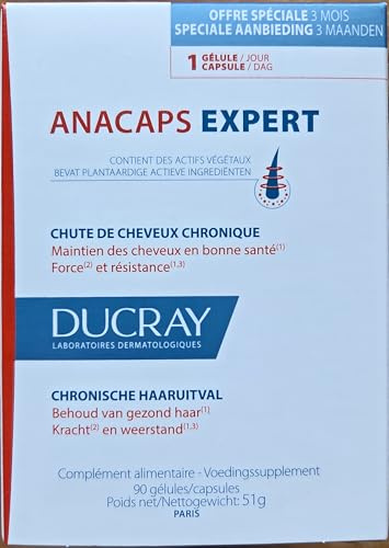 Ducray ANACAPS EXPERT complemento caída reaccional 90 cápsulas