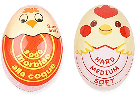 Timer Per Uova Sode, Colore Uovo Timer, per Uova in Camicia, Casa, Scuola, Ristorante, 2 Pezzi