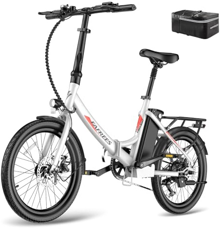 Fafrees F20 Light hopfällbar cykel, e-cykel, 20 tum, elcykel 36 V 16,75 Ah, City Ebike män kvinnor 250 W 25 km/h, Pedelec vikbar, e-cykel vikbar cykel räckvidd upp till 65–130 km