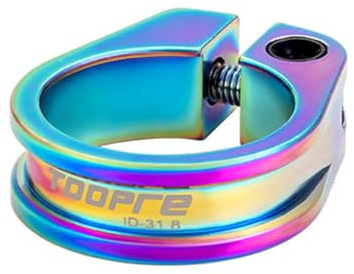 HOUSON Cykelsadelklämma, aluminiumlegering cykelsadel post klämma snabbfrigörande för mountainbike sätesrör färgglad 31,8 mm
