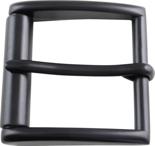 Fibbia per cintura con rullo 4,0 cm | fibbia intercambiabile per cintura 40mm solida | fibbia a spillo | cintura intercambiabile fino a 4cm | nero