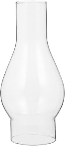FOYTOKI Clear Glass Kerosene Lamp Chimney Replacement Shade Windproof Oil Lamp Glass for Home Decor Emergency Lighting 6.5 Inch