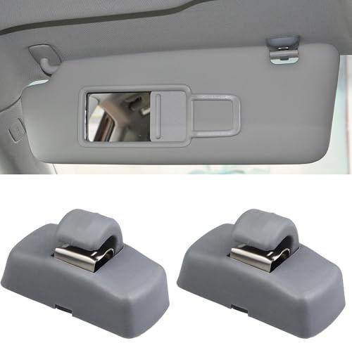 2 Ganchos para Parasol Soporte para Parasoles de Coche Soporte Parasol Seat Clips de para Interior de Coche Adecuados para Volkswagen Passat, Bora, Golf, Jetta (Gris)