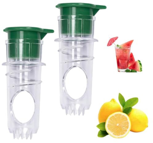 LACHT 2 piezas Exprimidor de limones,exprimidor limon,exprimidor manual de cítricos, acero inoxidable y plástico, exprimidor de frutas con rallador,exprimidor limon,exprimidor limon(verde）