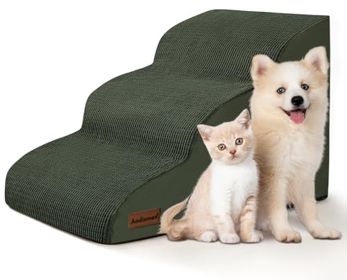 Aodisman Dog Stairs for Small Dogs and Cats,3-Step Pet Ramp for Couch,Chair