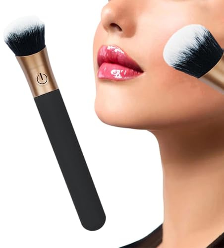 Sminkborste Uppladdningsbar för blandning och konturering | Sminkborstar för kvinnors ansikten Till Foundation, Rouge, Highlighter, Bronzer, Fixeringspuder, Hemma, Resor, Semester,
