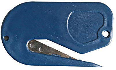Einweg-Sicherheitsmesser, Folienschneider Sicherheitsmesser, Einweg Foliencutter, Einwegmesser, 8 cm, blau, detektierbar