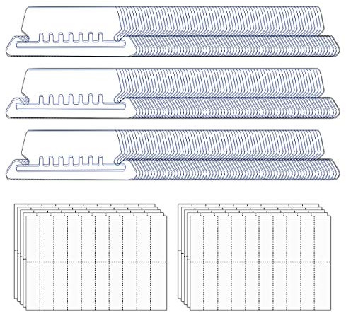 JIKIOU 210pcs Hanging File Folder Tabs and 210pcs Blank 2inch Inserts per Pack for Quick Identification of Hanging Files, Easy to Read, Clear