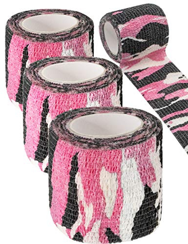 Outdoor Saxx 3x Camouflage Tarn-Tape, Gewebe-Band, 4,5m, Pink Camouflage, 3er Pack