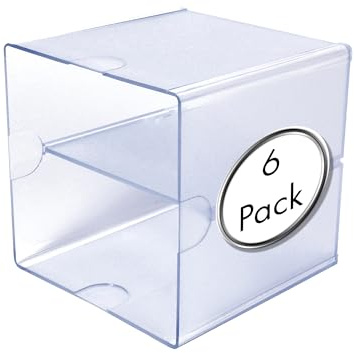 Deflecto Pack of 6 - Single Shelf Cube Modular and Expandable Desktop Storage Solution, Suitable for stationery, crafting and condiments; coffee, tea, sugar sachets.