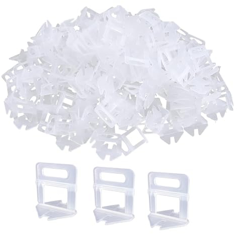 PMELCXD 200 Stück Standardlaschen Fugenbreite 1mm, Nivelliersystem Fliesen Nivellierhilfe Zuglaschen Fugenbreite Verlegehilfe für Fliesenhöhe 3-12 mm