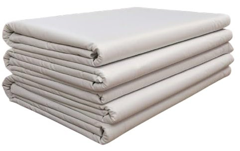 Homeable Weißes Bettlaken – 100% Baumwolle – Kochfest bis 95 °C – Hotelqualität, Oeko-TEX Zertifiziert – Erhältlich in verschiedenen Größen (150×250 cm)