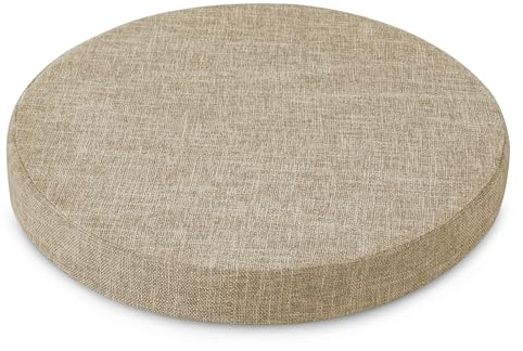 AddGrace Cuscini rotondi per sedie da pranzo, morbidi, rotondi, da cucina, con copertura rimovibile, antiscivolo, spessi, per sala da pranzo, cucina, camera, confezione da 1 (40 cm, beige)