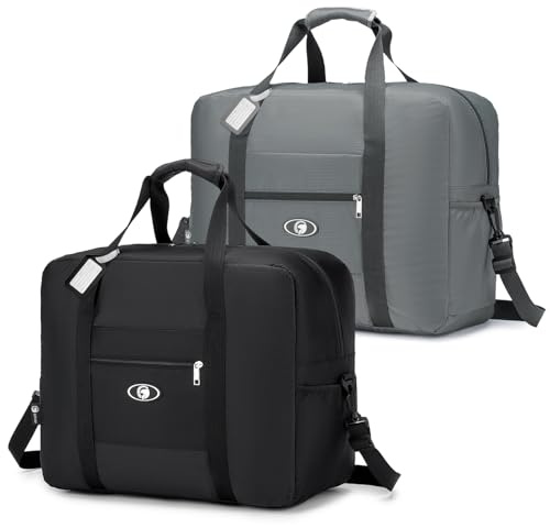 BAGROUPS 2X Bolsa Viaje 45x36x20 easyJet，Plegable Impermeable Bolso de Mano para Maletas de Viaje Nailon Maleta de Mano Bolsa de Viaje Bolsa Fin de Semana Neceser Viaje para Vuelo, Camping