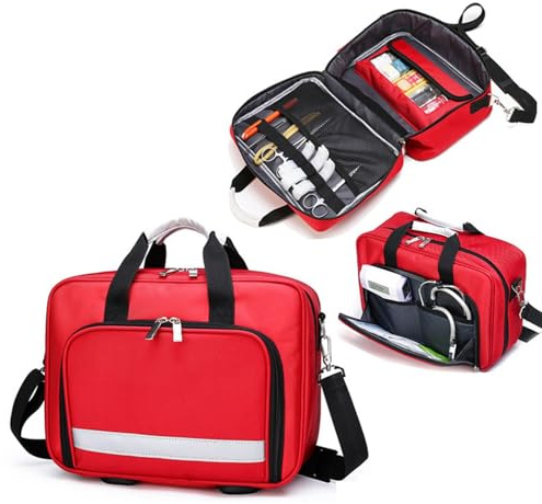 JuanNest Zaino Medico di Emergenza Vuoto,Zaino Infermiere Domiciliare,Borsa da Medico,Borsa Medica Sportiva,Kit di Pronto Soccorso per Paramedici,Borse per La Conservazione di Medicinali,Resistente A
