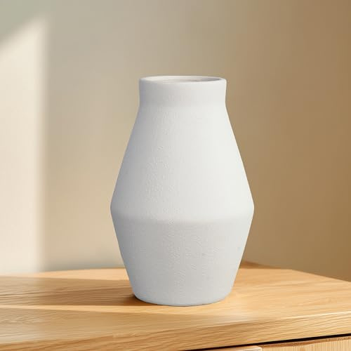 Wancetang White Ceramic Vase, 10 Inch