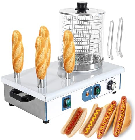 XNYXLPP Vaporizzatore per Hot Dog, Macchina per rotolatori di Salsicce, Produttore in Acciaio Inossidabile, Temperatura Regolabile, per ristoranti, Negozio di Colazione