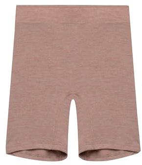 DILLING Women's Merino Wool Shorts, Thermal Underwear Made from 100% Organic Merino Wool, Breathable and Without Superwash, Sustainable Functional Underwear, Blusher-melange, 8