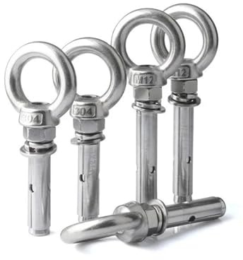 Bulloni di ancoraggio, bullone ad occhio, bullone ad occhiello di espansione per ancoraggio manicotto in cemento, acciaio inossidabile 304, gancio di installazione, vite anello universale lungo