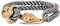 Akitsune Vulpes Armband | Armschmuck Frauen Herren Edelstahlverschluss Nylonband Fuchs Anker - Gold - Grau 20,5cm