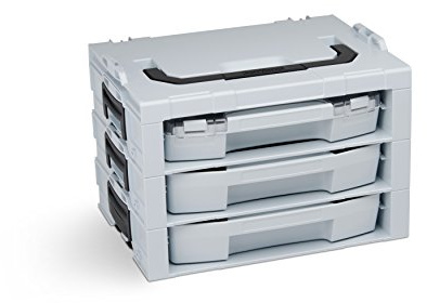 Générique - L-BOXX i-Rack à 3 niveaux gris avec iBOXX et deux tiroirs - Système de rangement modulaire​