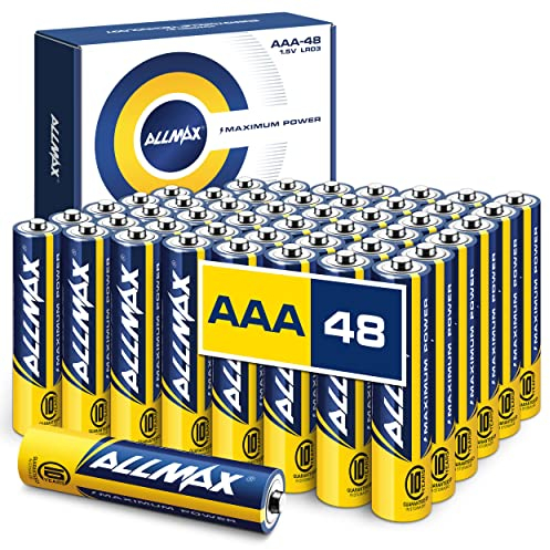 Allmax AAA (LR03) Maximum Power Alkaline Triple A Batteries (48 Count) – Ultra Long-Lasting, Leakproof Design, 10-Year Shelf Life, Maximum Performance (1.5V)