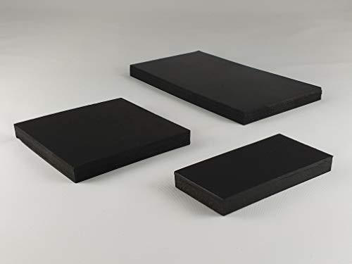 Alfombrilla de goma 80 x 100 mm/10 mm de grosor, alfombrilla antivibración para, por ejemplo, lavadora / batidora de alto rendimiento