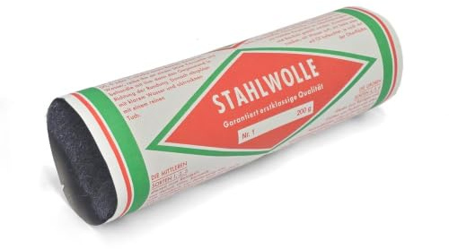 Karl Dahm Lana d'acciaio medio-fine, 200 g, lana speciale per la pulizia, lucidatura, rimozione della ruggine, per piastrelle, pietra naturale, legno, metallo, 10204-P (1)