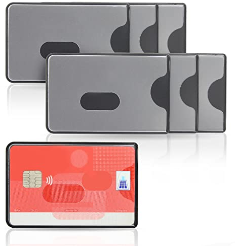 WallTrust RFID NFC Blocker Hartplastik Schutzhülle - 7 Stück - Kartenschutzhülle für Kreditkarten Ausweis transparent - Sicherheit gegen Datenklau Kartenhülle und EC Karten Bankkarten