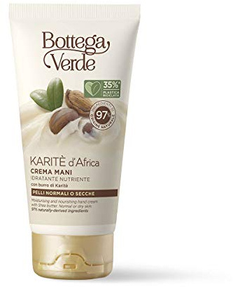 Bottega Verde - Crema Mani Karitè d'Africa, 75 ml, Idratante e Nutriente, con Burro di Karitè Puro, Trattamento Protettivo per Pelli Normali o Secche