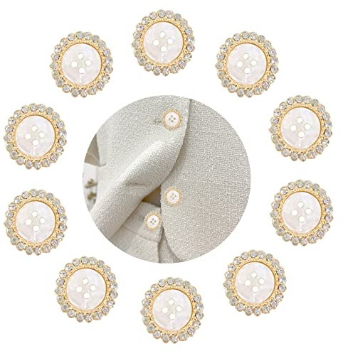 Strass Rund Kristall Blume Knöpfe Mit Flacher Rückseite - Harz Dekorative Knopf für DIY Kleidung, Schuhe, Tasche, Schmuckherstellung, Hochzeit Dekoration - 18MM 10 Stück