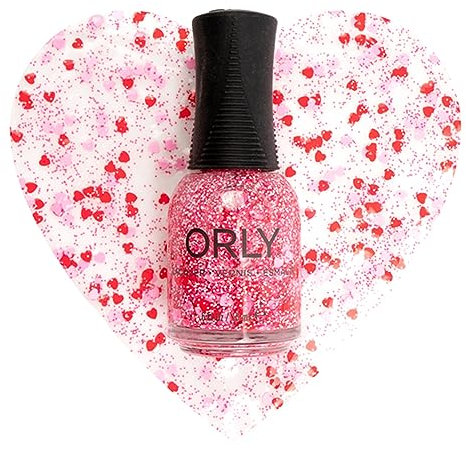 ORLY Crush Nail Polish Topper (18ml), Heart Confetti Nail Varnish