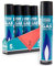 TOM 5 x Feuerzeuggas 100 ml Kartusche zum nachfüllen für Feuerzeug, Flambierbrenner, Sturmfeuerzeug, Stabfeuerzeug & Co. – mit 5 x Adapter – Lighter Gas –Nachfüllgas Blau