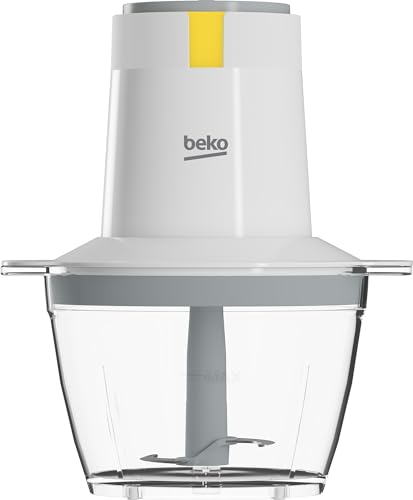 Beko - CHP62522W - Tritatutto Elettrico Glow Line, 500 Watt, Ciotola in Plastica da 500 ml, Base Antiscivolo - Bianco